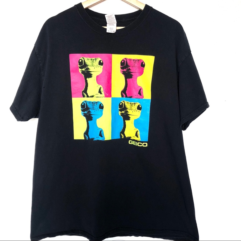 Geico Gecko Retro Pop Art Style Tee Shirt